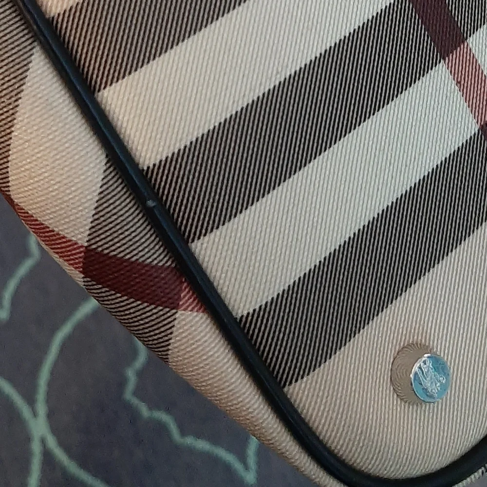 Burberry Vintage Y2K Women's Nova Check Pattern Satchel Bag Purse, Dust … - Picture 13 of 14